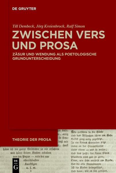 Zwischen Vers und Prosa