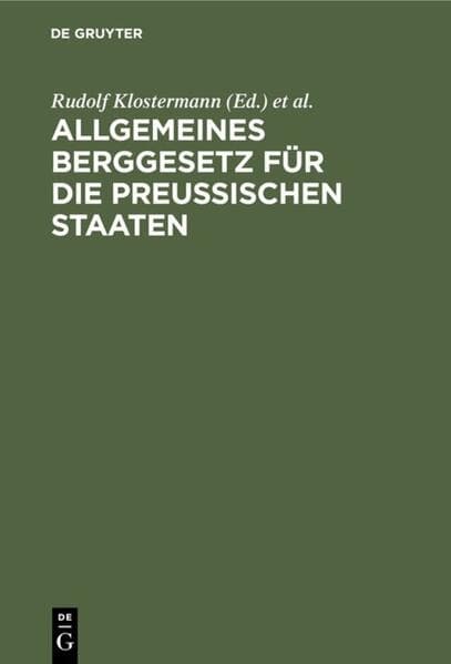 Allgemeines Berggesetz für die preußischen Staaten