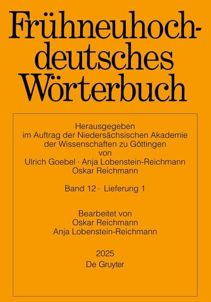 Frühneuhochdeutsches Wörterbuch. Band 12/Lieferung 1