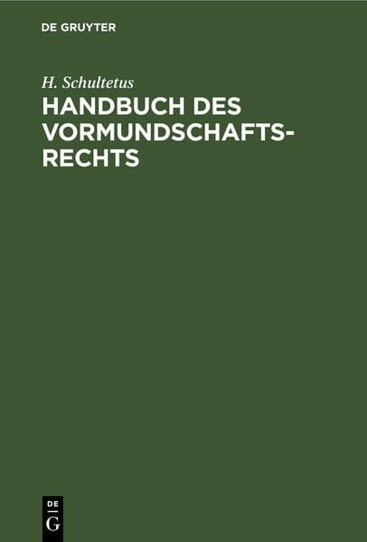 Handbuch des Vormundschaftsrechts