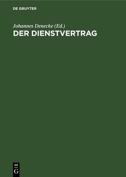 Der Dienstvertrag