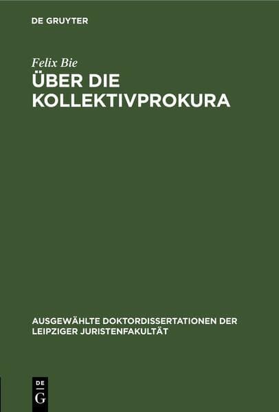 Über die Kollektivprokura