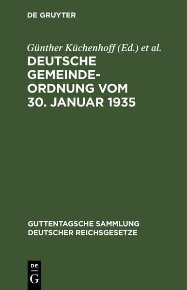 Deutsche Gemeindeordnung vom 30. Januar 1935