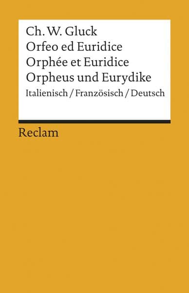 Orfeo/Orphée/Orpheus. Italienisch/Französisch/Deutsch