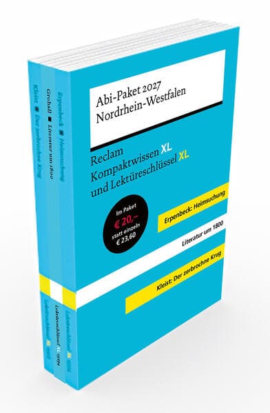 ABI-Paket 2027 Baden-Württemberg / Bayern / Nordrhein-Westfalen – Reclam Kompaktwissen XL und Lektüreschlüssel XL