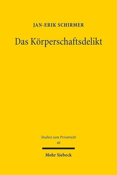 Das Körperschaftsdelikt