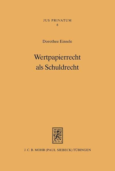 Wertpapierrecht als Schuldrecht