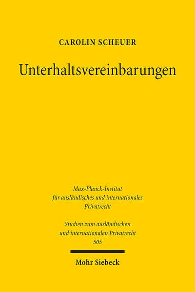 Unterhaltsvereinbarungen