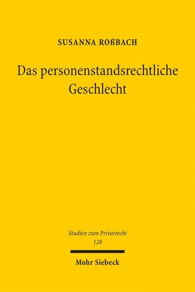 Das personenstandsrechtliche Geschlecht