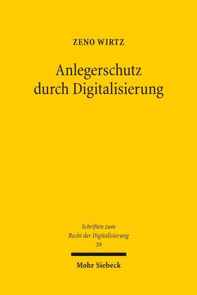 Anlegerschutz durch Digitalisierung