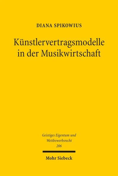 Künstlervertragsmodelle in der Musikwirtschaft
