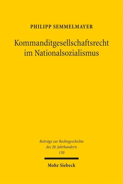 Kommanditgesellschaftsrecht im Nationalsozialismus