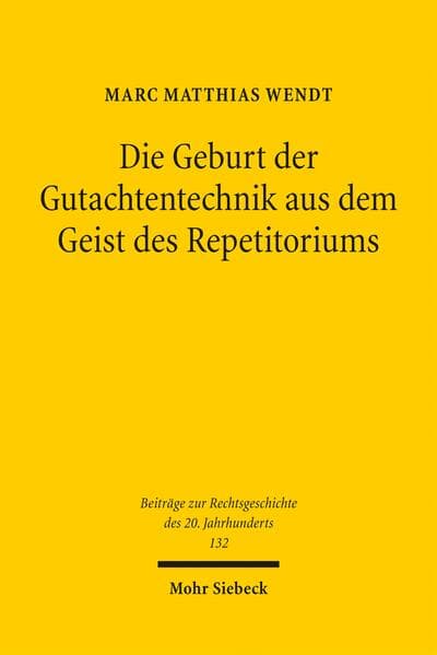 Die Geburt der Gutachtentechnik aus dem Geist des Repetitoriums