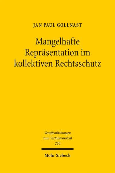 Mangelhafte Repräsentation im kollektiven Rechtsschutz