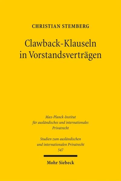 Clawback-Klauseln in Vorstandsverträgen