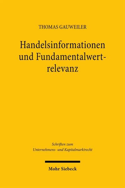 Handelsinformationen und Fundamentalwertrelevanz