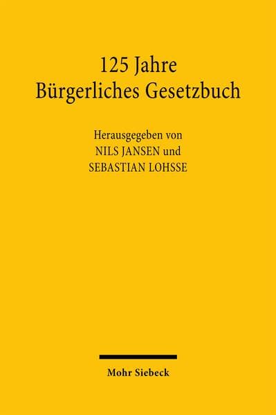 125 Jahre Bürgerliches Gesetzbuch