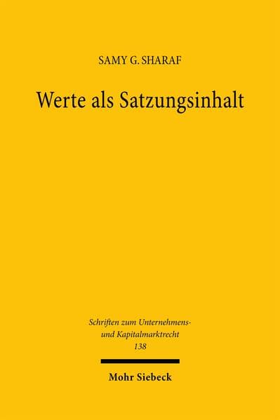 Werte als Satzungsinhalt