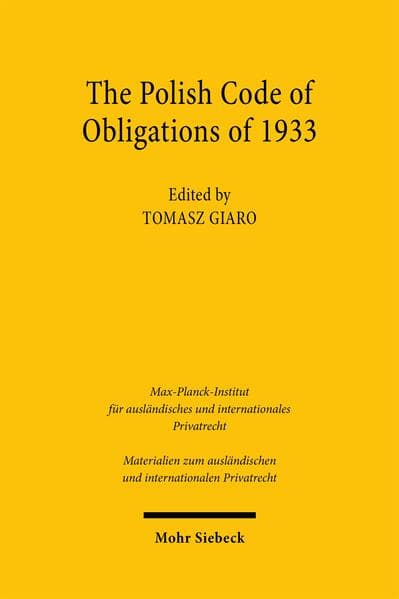 The Polish Code of Obligations of 1933