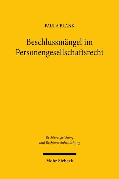 Beschlussmängel im Personengesellschaftsrecht