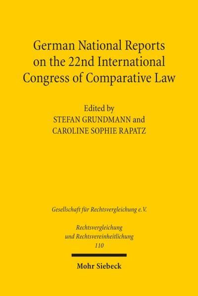 German National Reports on the 22nd International Congress of Comparative Law