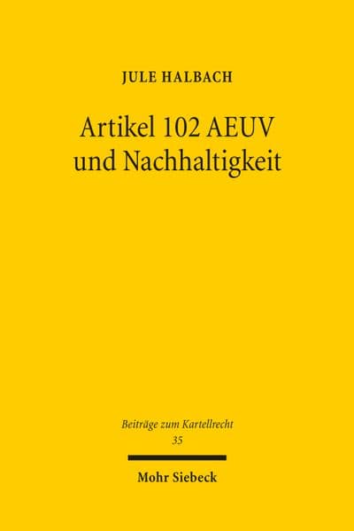 Artikel 102 AEUV und Nachhaltigkeit