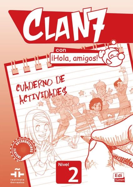 Clan 7 con ¡Hola, amigos! 2. Arbeitsbuch + Stickerbogen