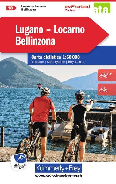 Kümmerly+Frey Velokarte 18 Lugano, Locarno, Bellinzona 1:60.000
