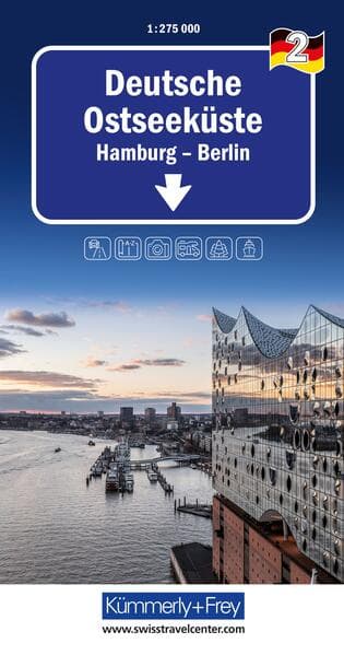 Kümmerly+Frey Regional-Strassenkarte 2 Deutsche Ostseeküste 1:275.000