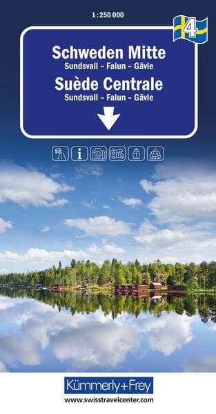 Kümmerly+Frey Regional-Strassenkarte 4 Schweden Mitte 1:250.000