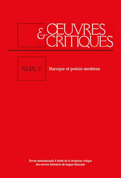OEUVRES & CRITIQUES XLIX, 2