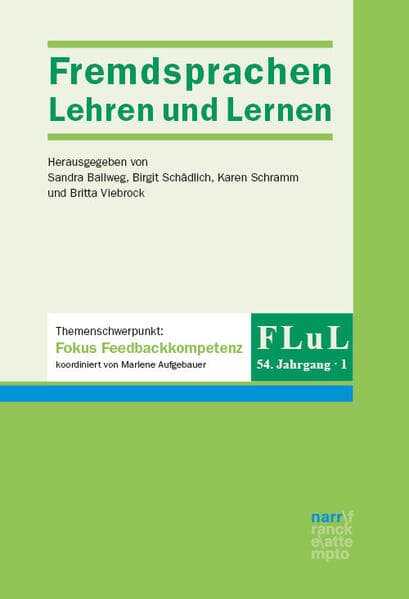 FLuL - Fremdsprachen Lehren und Lernen 54, 1