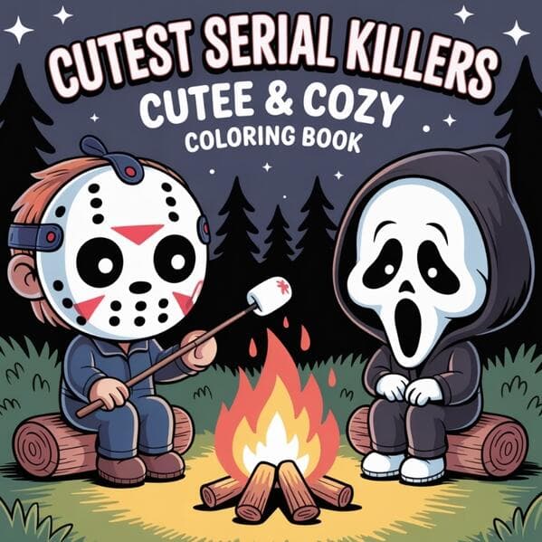 Halloween Cutest Serial Killers Malbuch für Erwachsene