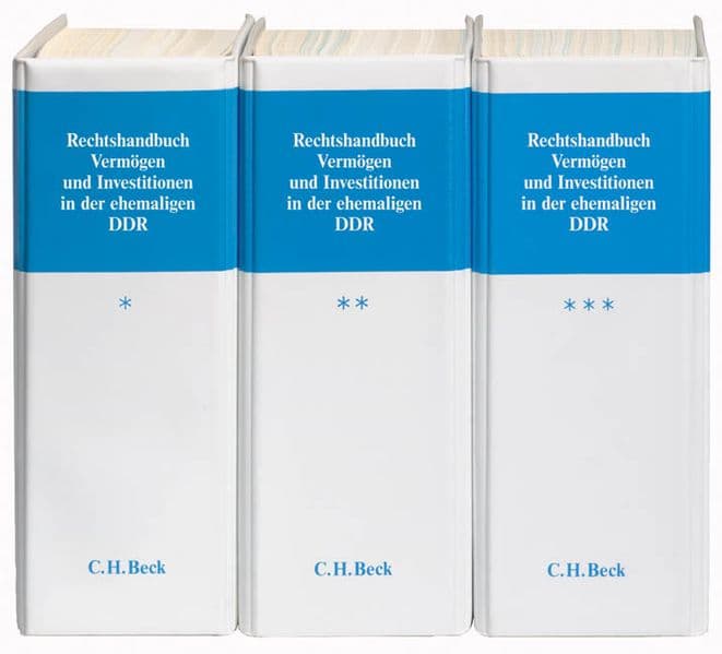 Rechtshandbuch Vermögen und Investitionen in der ehemaligen DDR. RVI
