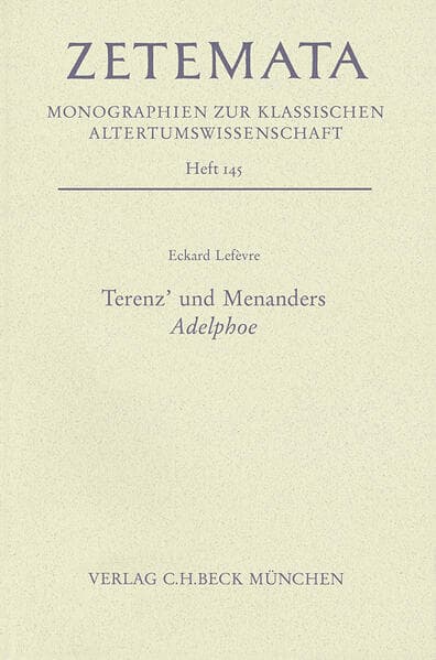 Terenz' und Menanders Adelphoe