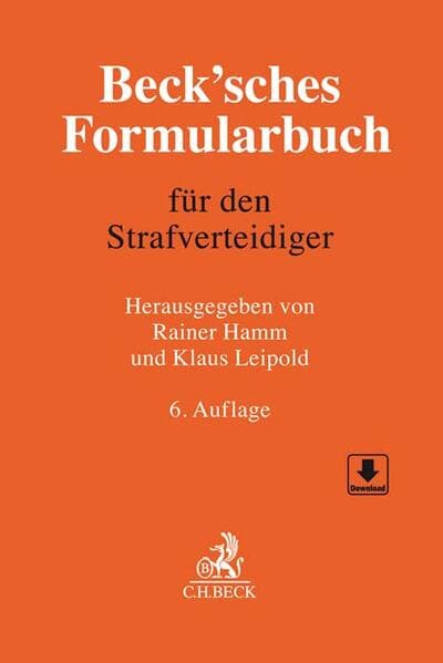 Beck'sches Formularbuch für den Strafverteidiger