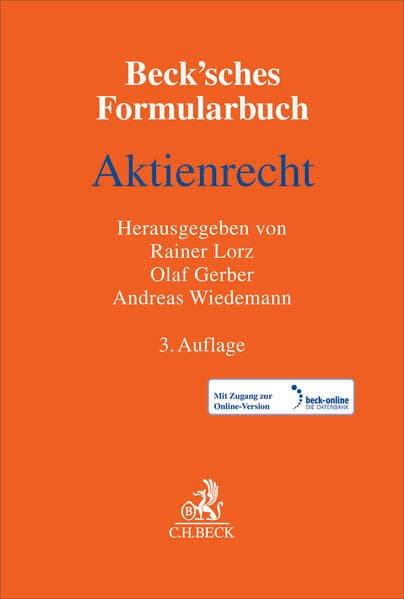 Beck'sches Formularbuch Aktienrecht