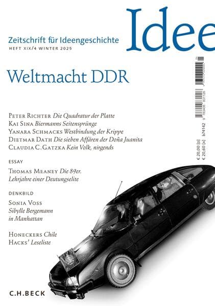 Zeitschrift für Ideengeschichte Heft XIX/4 Winter 2025