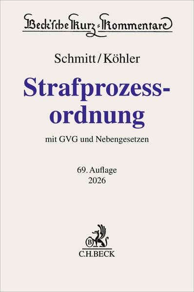 Strafprozessordnung. StPO
