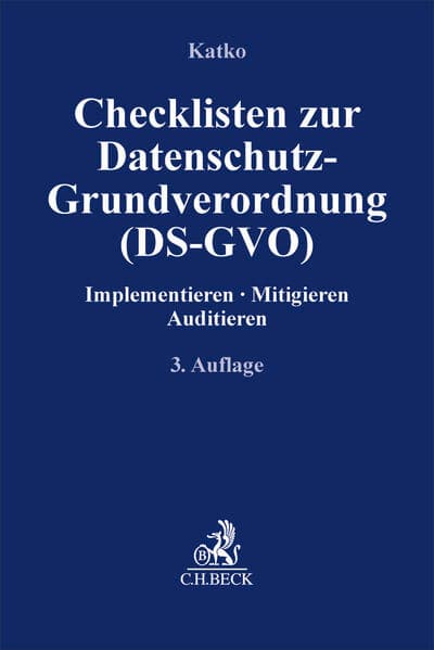 Checklisten zur Datenschutz-Grundverordnung (DS-GVO)