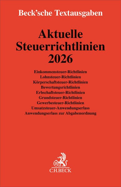 Aktuelle Steuerrichtlinien 2026