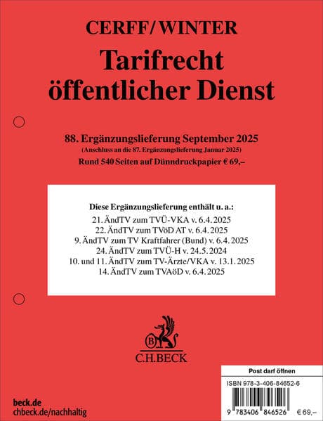 Tarifrecht öffentlicher Dienst 88. Ergänzungslieferung