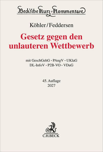 Gesetz gegen den unlauteren Wettbewerb. UWG