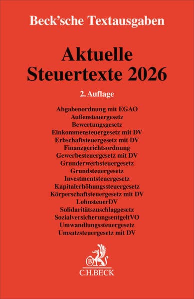 Aktuelle Steuertexte 2026