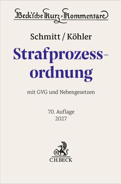 Strafprozessordnung. StPO