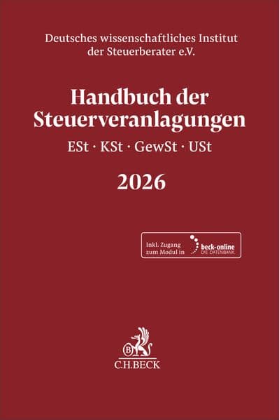 Handbuch der Steuerveranlagungen