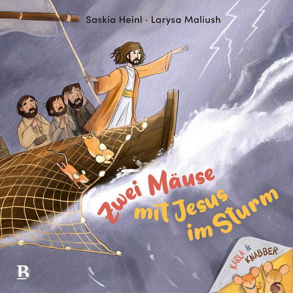 Zwei Mäuse mit Jesus im Sturm