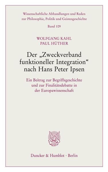 Der "Zweckverband funktioneller Integration" nach Hans Peter Ipsen