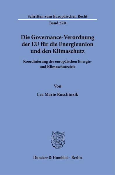 Die Governance-Verordnung der EU für die Energieunion und den Klimaschutz