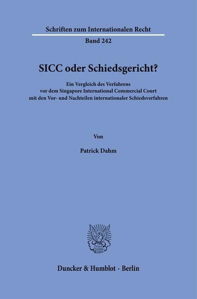 SICC oder Schiedsgericht?